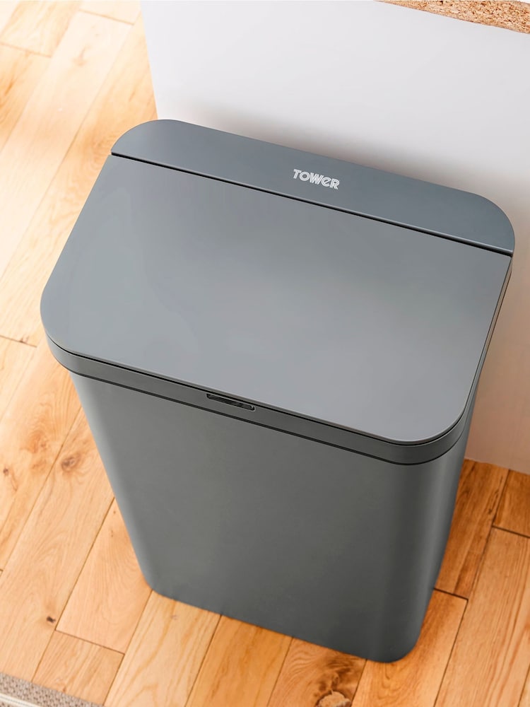 Tower Grey 50L Rectangular Sensor Bin - Image 2 of 4 Tower Grey 50L Rectangular Sensor Bin - Image 2 of 4