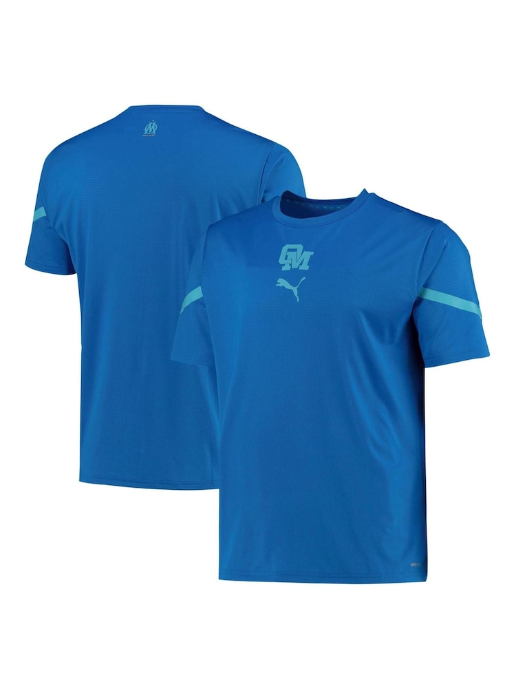Puma Neon Blue Olympique de Marseille Pre Match Jersey - Image 1 of 1