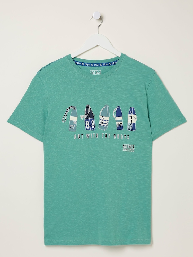 FatFace Green Out With The Buoys T-Shirt - Image 4 of 4