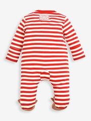 JoJo Maman Bébé Red Personalised Reindeer Appliqué Sleepsuit - Image 4 of 6