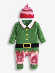 JoJo Maman Bébé Red Personalised 2-Piece Baby Elf Outfit Set - Image 3 of 6