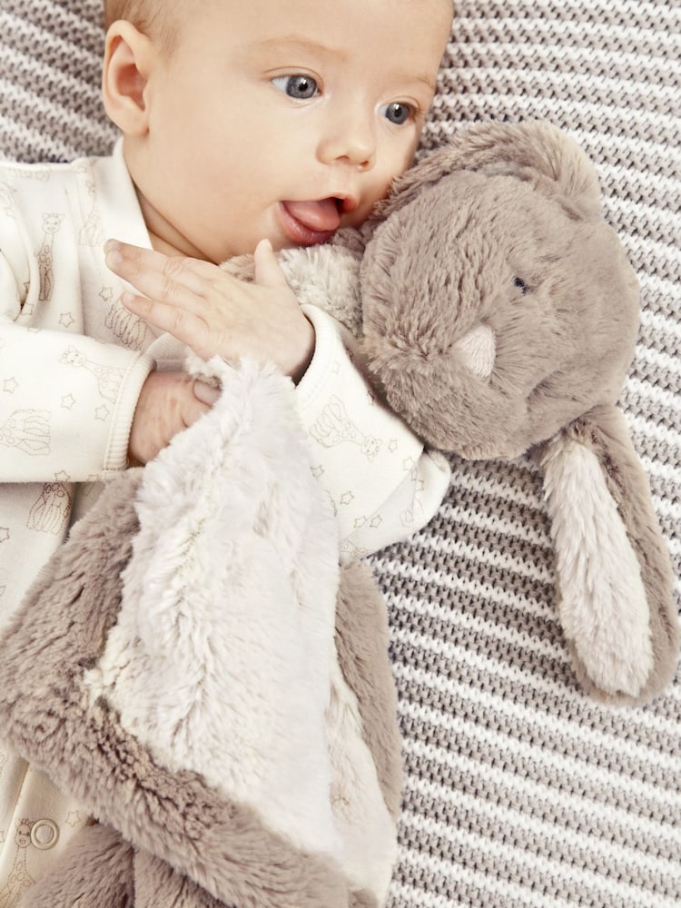 JoJo Maman Bébé Brown Personalised Plush Bunny Blankie - Image 2 of 2