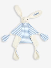 JoJo Maman Bébé Blue Rabbit Personalised Rabbit Comforter - Image 1 of 2