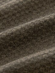 Grey Textured Long Sleeve Zip Neck Jumper - Image 7 of 7