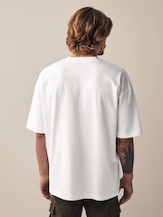 Weiß - Schweres T-Shirt aus 100% Baumwolle - Bild 3 von 7