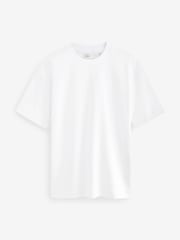 White Relaxed Fit Smart Soft Touch Heavyweight T-Shirt - Image 5 of 7
