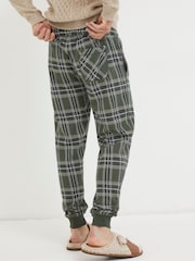 FatFace Green Kemble Cuffed Lounge Pyjamas - Image 2 of 4