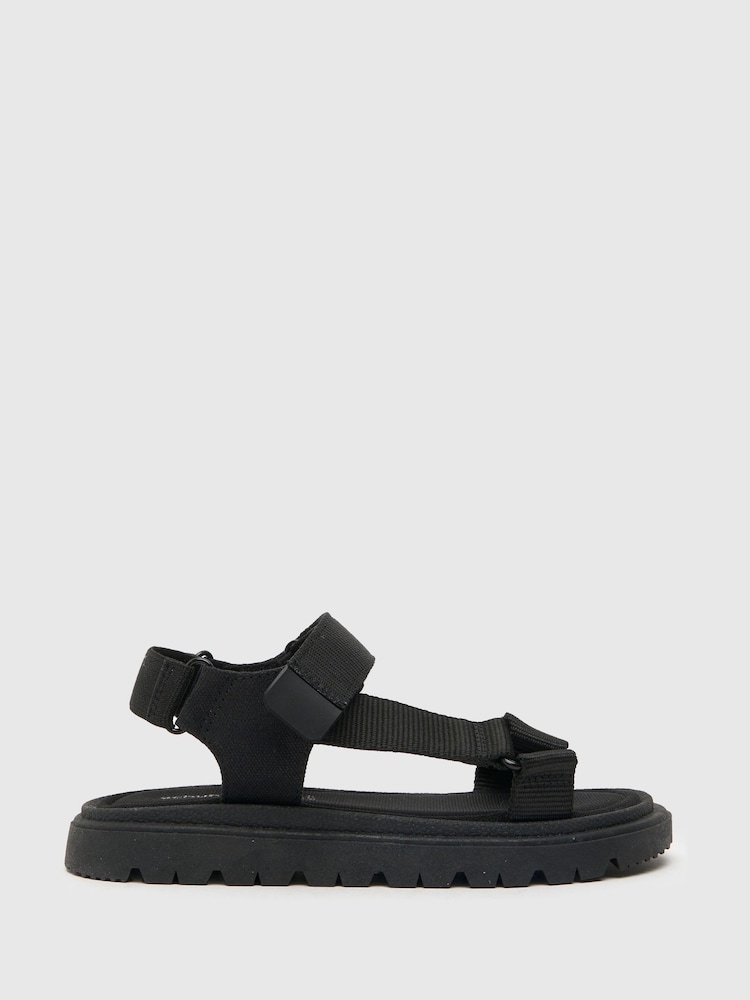 Schuh Tribe Black Sandals - Image 1 of 4