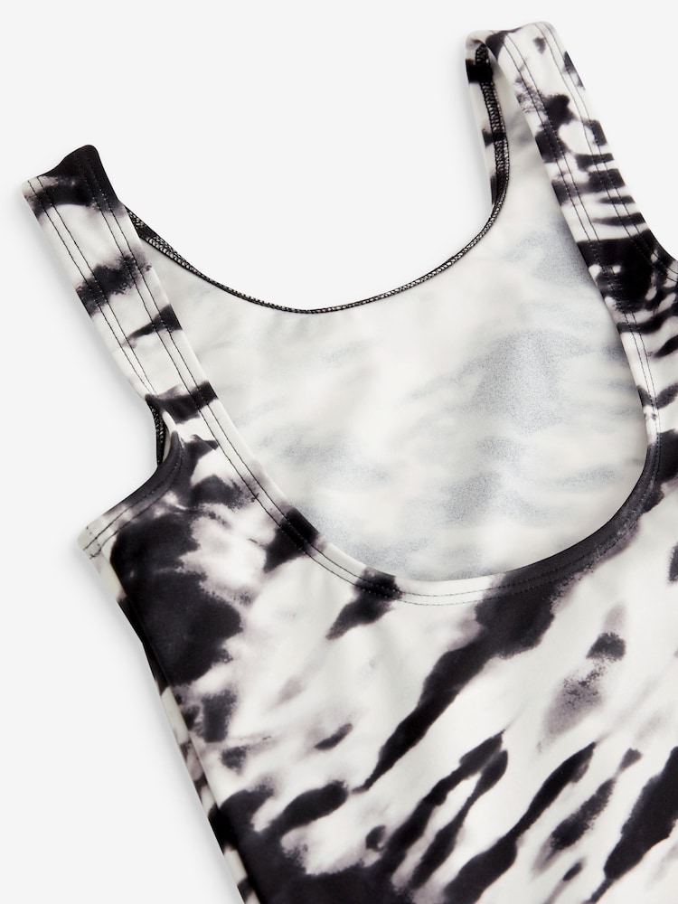 Monochrome Tie Dye Sports Swimsuit (3-16yrs) - Image 7 of 7 Monochrome Tie Dye Sports Swimsuit (3-16yrs) - Image 7 of 7