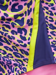 Pink Leopard Print Sports Cross-Back Swimsuit (3-16yrs) - Image 6 of 6