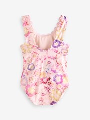 Multi Floral Scallop Swimsuit (3-16yrs) - Image 6 of 7