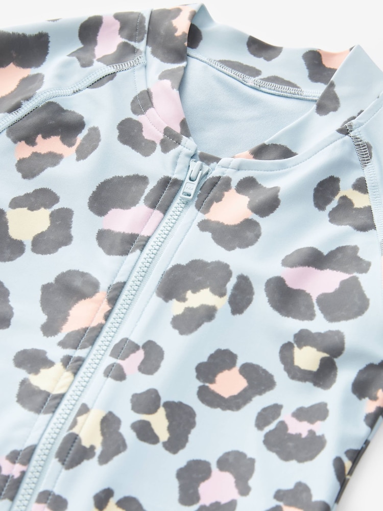Blue Animal Print Long Sleeved Swimsuit (3-16yrs) - Image 6 of 6