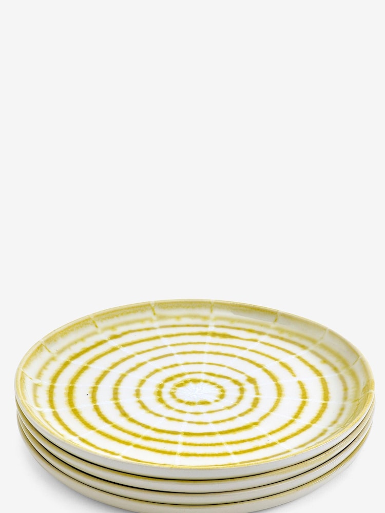 Set of 4 Yellow Almeria Side Plates - Image 3 of 3