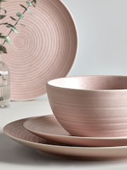 12 Piece Pink Bronx Dinner Set - Image 1 of 2