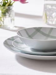 12 Piece Multi Checked Pattern Dinner Set - Image 2 of 3