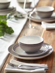 12 Piece Grey Bowden Dinner Set - Image 3 of 5