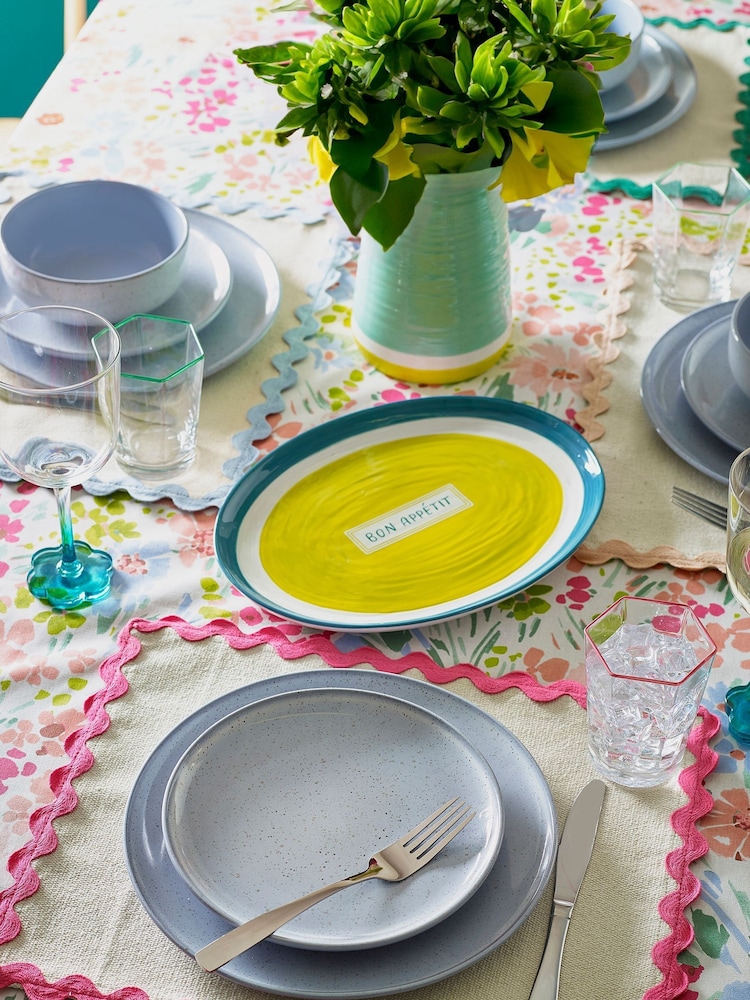 12 Piece Light Blue Lani Speckle Dinner Set - Image 2 of 6 12 Piece Light Blue Lani Speckle Dinner Set - Image 2 of 6