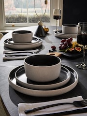 12 Piece Black Otis Dinner Set - Image 1 of 4