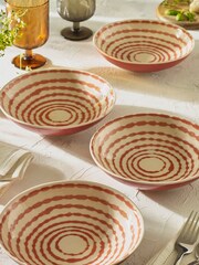 Set of 4 Rust Orange Almeria Bowls - Image 1 of 4