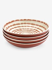 Set of 4 Rust Orange Almeria Bowls - Image 4 of 4