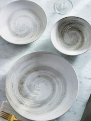 12 Piece Grey Swirl Dinner Set - Image 2 of 7