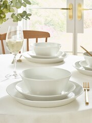 12 Piece White Garda Tapered Dinner Set - Image 1 of 5