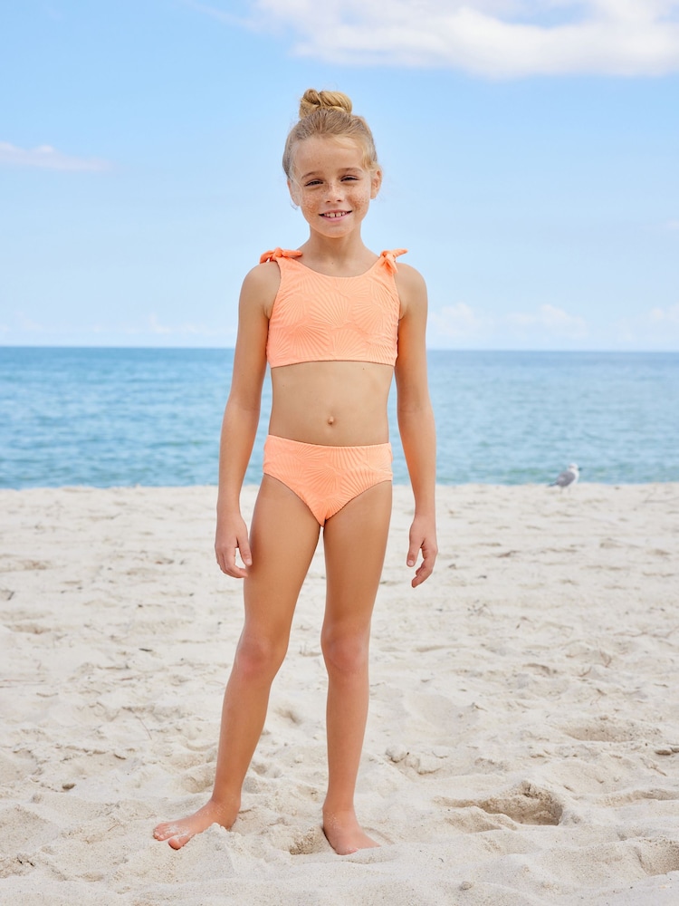 Orange Shell Textured Bikini (3-16yrs) - Image 1 of 7