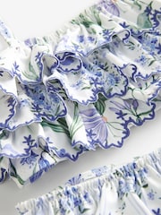 Blue Floral Tiered Bikini (3-16yrs) - Image 5 of 5