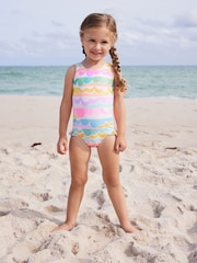 Multi Scallop Rainbow Frill Swimsuit (3mths-7yrs) - Image 1 of 8