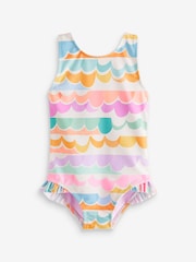 Multi Scallop Rainbow Frill Swimsuit (3mths-7yrs) - Image 6 of 8