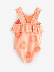 Orange Peach Ruched Strap Swimsuit (3mths-7yrs) - Image 6 of 7