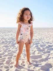 Rosa, Motiv - Badeanzug mit Rüschenärmeln (3Monate–7Jahre) - Bild 1 von 6