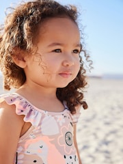 Rosa, Motiv - Badeanzug mit Rüschenärmeln (3Monate–7Jahre) - Bild 4 von 6