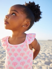 Pink Floral Frill Swimsuit (3mths-7yrs) - Image 4 of 7