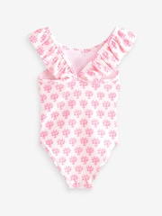 Pink Floral Frill Swimsuit (3mths-7yrs) - Image 6 of 7