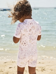 Ecru/Pink Sunsafe Swimsuit (3mths-7yrs) - Image 2 of 8