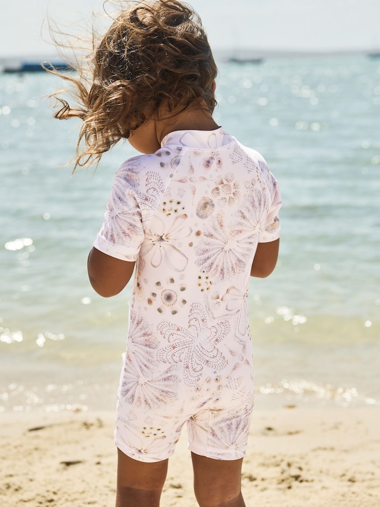 Ecru/Pink Sunsafe Swimsuit (3mths-7yrs) - Image 2 of 8