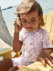 Ecru/Pink Sunsafe Swimsuit (3mths-7yrs) - Image 4 of 8