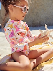 Pink Print Sunsafe Rash Vest Set (3mths-7yrs) - Image 2 of 7