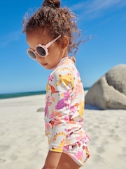 Pink Print Sunsafe Rash Vest Set (3mths-7yrs) - Image 5 of 7