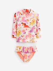 Pink Print Sunsafe Rash Vest Set (3mths-7yrs) - Image 6 of 7