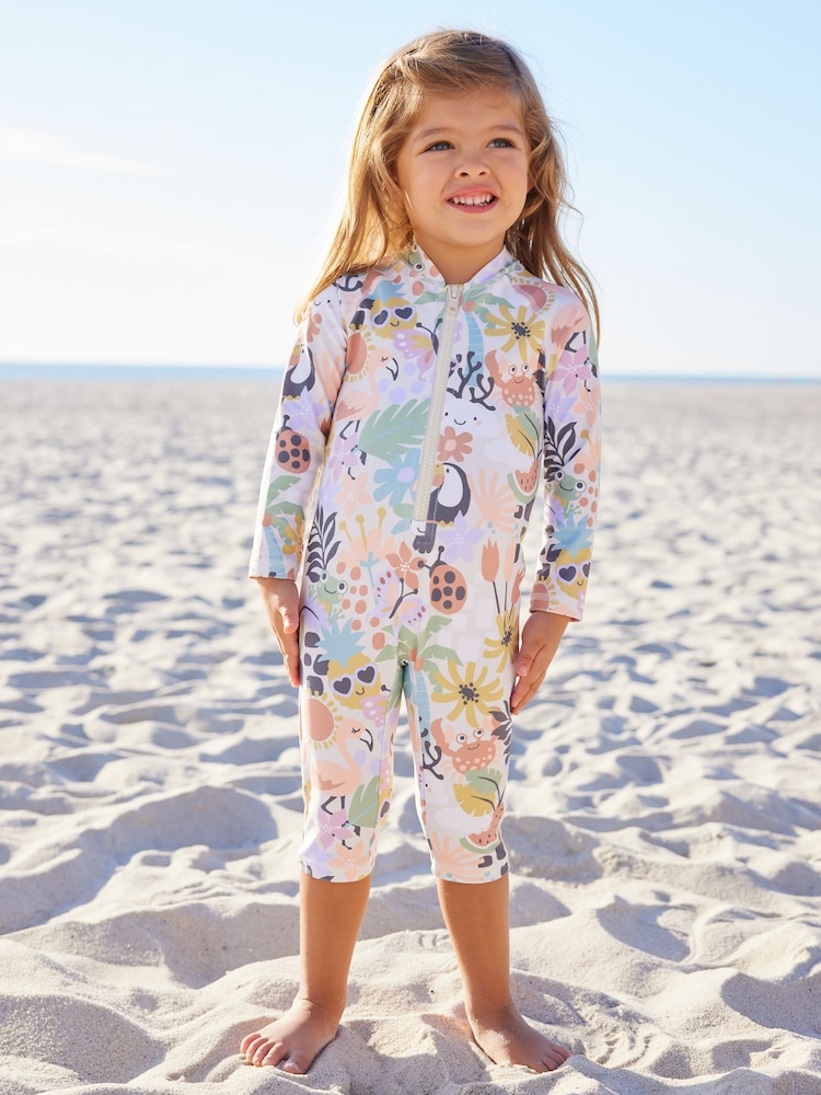 Lilac Purple Long leg Sunsafe Swimsuit (3mths-8yrs) - Image 2 of 8