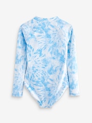 Blue Tie Dye Long Sleeved Swimsuit (3mths-16yrs) - Image 6 of 7