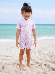 Purple Animal Print Sunsafe Swimsuit (3mths-7yrs) - Image 1 of 1