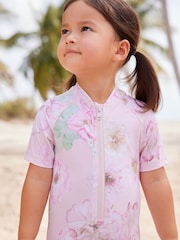 Pink Floral Sunsafe Swimsuit (3mths-7yrs) - Image 4 of 7