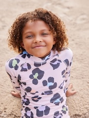 Neutral/Coral Pink Animal Sunsafe Swim 2 Piece Set (3-16yrs) - Image 6 of 9
