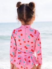 Pink/Kirsche - 2-teiliges Sonnenschutz-Badeset (3 Monate bis 7 Jahre) - Bild 3 von 8