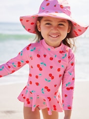 Pink/Kirsche - 2-teiliges Sonnenschutz-Badeset (3 Monate bis 7 Jahre) - Bild 4 von 8