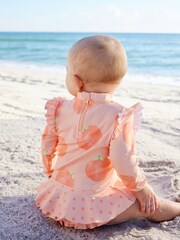Orange Peach Sunsafe Swim 2 Piece Set (0mths-3yrs) - Image 3 of 9