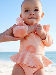 Orange Peach Sunsafe Swim 2 Piece Set (0mths-3yrs) - Image 6 of 9